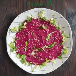 Mousse de Betteraves au graines de chanvre décortiquées